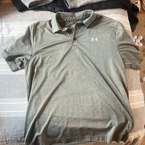 Large Mens Under Armour Golf Polo / Grey